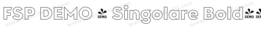 FSP DEMO - Singolare Bold字体转换